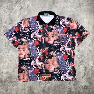 Polo shirt Art Trails Girl AOP Y2K Goth grunge Avant gard