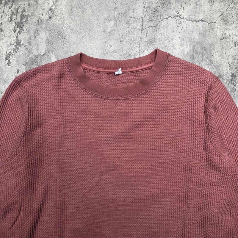 Uniqlo Wafle Longsleeve Salmon, foto 2