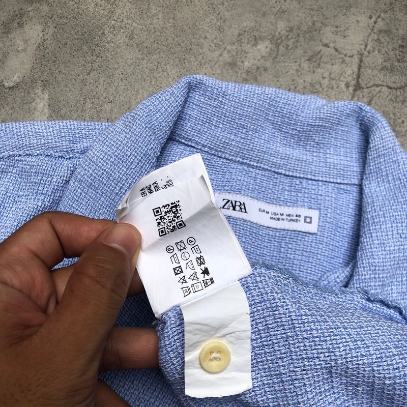 Kemeja Open Collar Zara Texture, foto 4