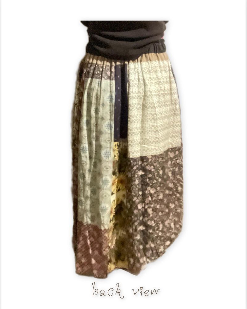 Morikei Asymmetrical Patchwork Skirt, foto 5