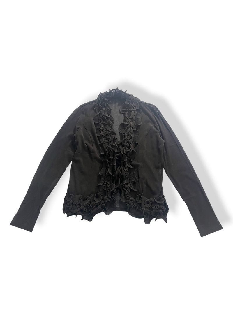 Black Ruffle Mesh Top, foto 2