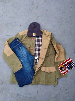BESLOW Streetwear Indie Cardigan Pria green tan