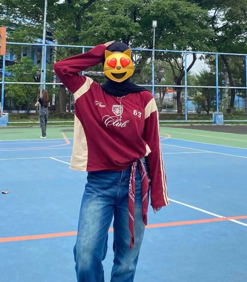 Longsleeve Boxy Maroon Unisex, foto 2
