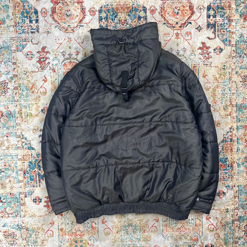 Vintage pelle pelle puffer jacket, foto 3