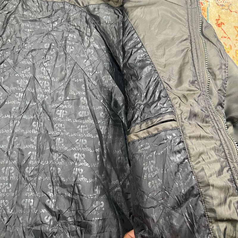 Vintage pelle pelle puffer jacket, foto 6