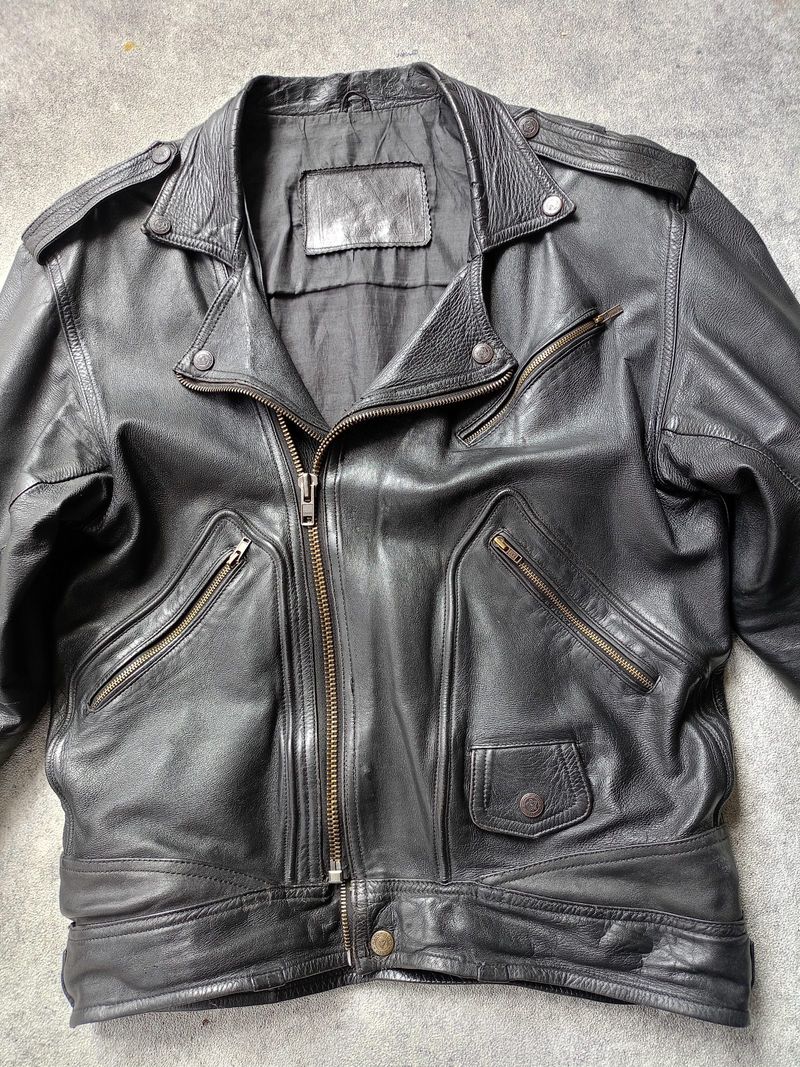 Jaket Kulit Ramones Double Zipper, foto 2
