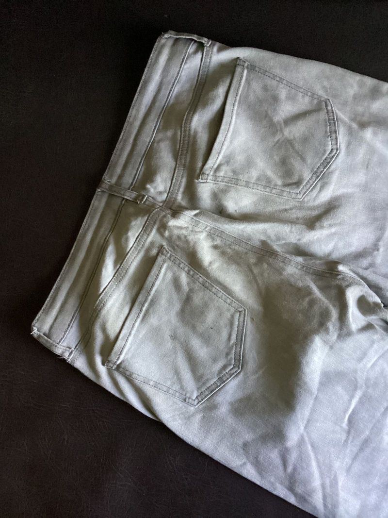 Jeans Short Bawahan celana basic silver long pants, foto 6