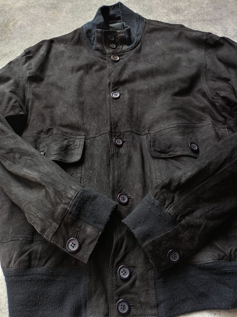 Milestone Jaket Bomber Kulit Suede, foto 5
