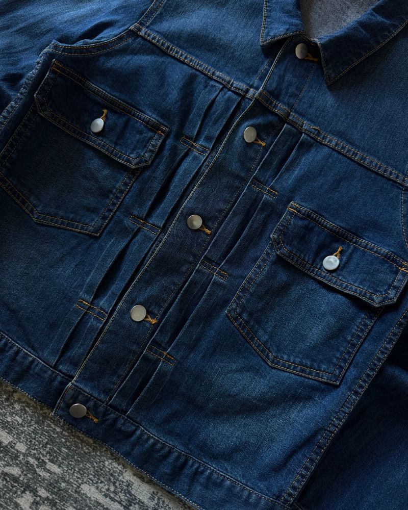 Type 2 Buckle Back Indigo Blue Denim Jacket, foto 4