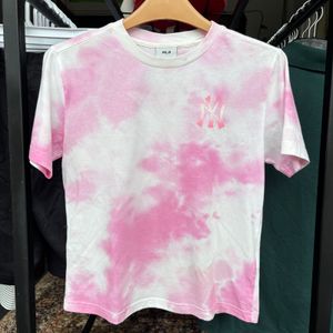 MLB NY NEW YORK YANKEES PINK WHITE TIE DYE