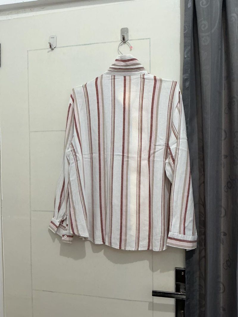 Flowing Shirt Plain Atkey Kemeja Basic Oversized Wanita, foto 2