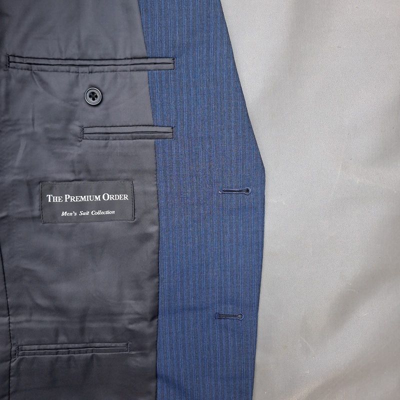 R29/the premium/size L/setelan jas biru/jas setelan second, foto 9