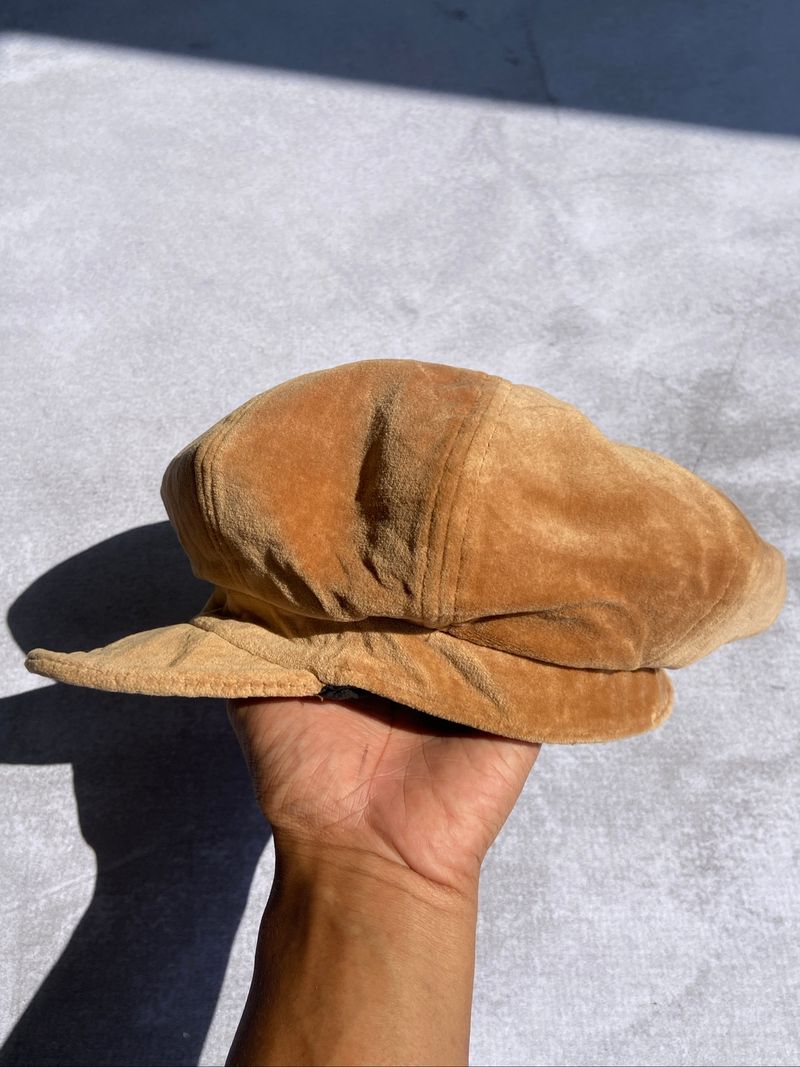 Vintage  Newsboy hat Suede 90s, foto 4