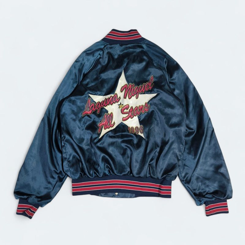 Vintage varsity sateen bomber jacket, foto 2
