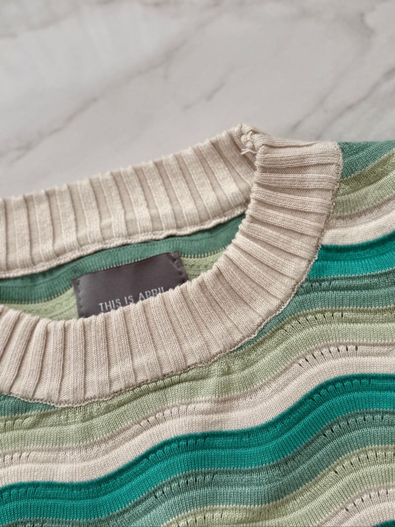 Sweather green pattern woman knit, foto 2