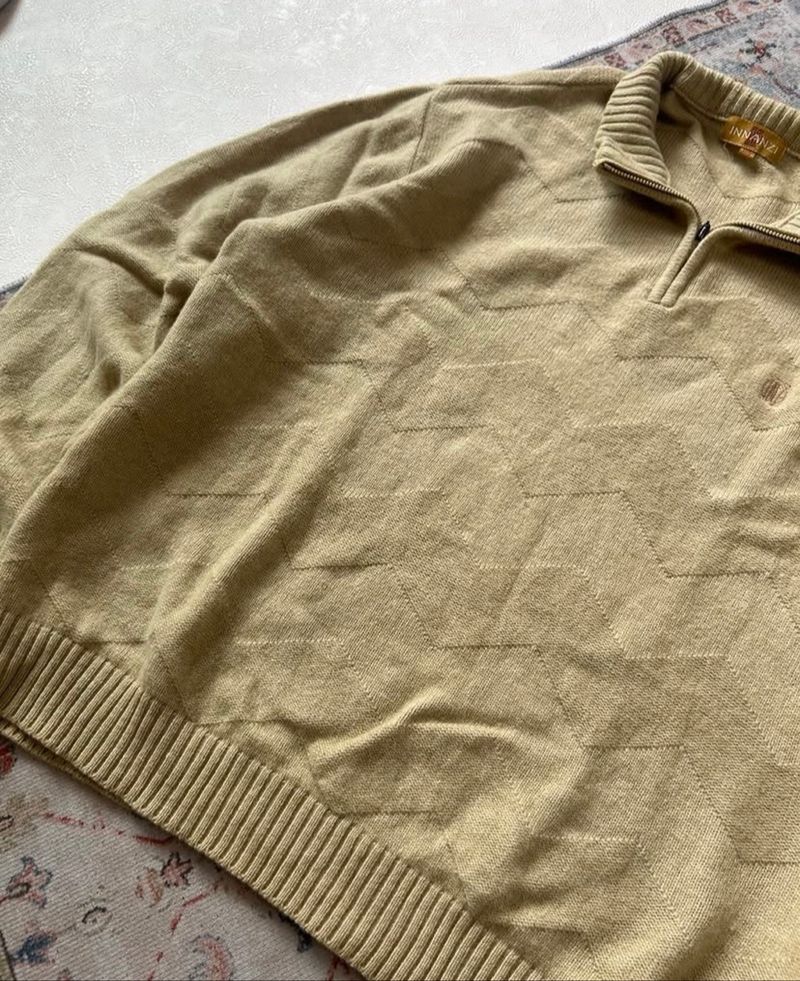 Knit khaki Half zip by Innanzi, foto 6