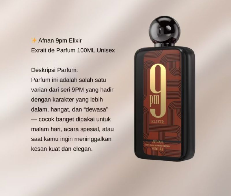 Parfum Unisex Afnan 9pm Elixir 100ml, foto 2