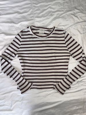Zara stripes top long sleeves