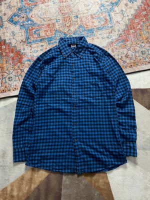 FLANEL SHIRT UNIQLO PLAID BLUE