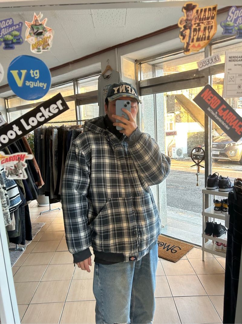 Dickies Quilted Flannel Bomber Hooded Jacket, foto 4