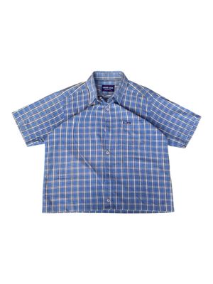 Larusso Jeans Crop Boxy Shirt Blue