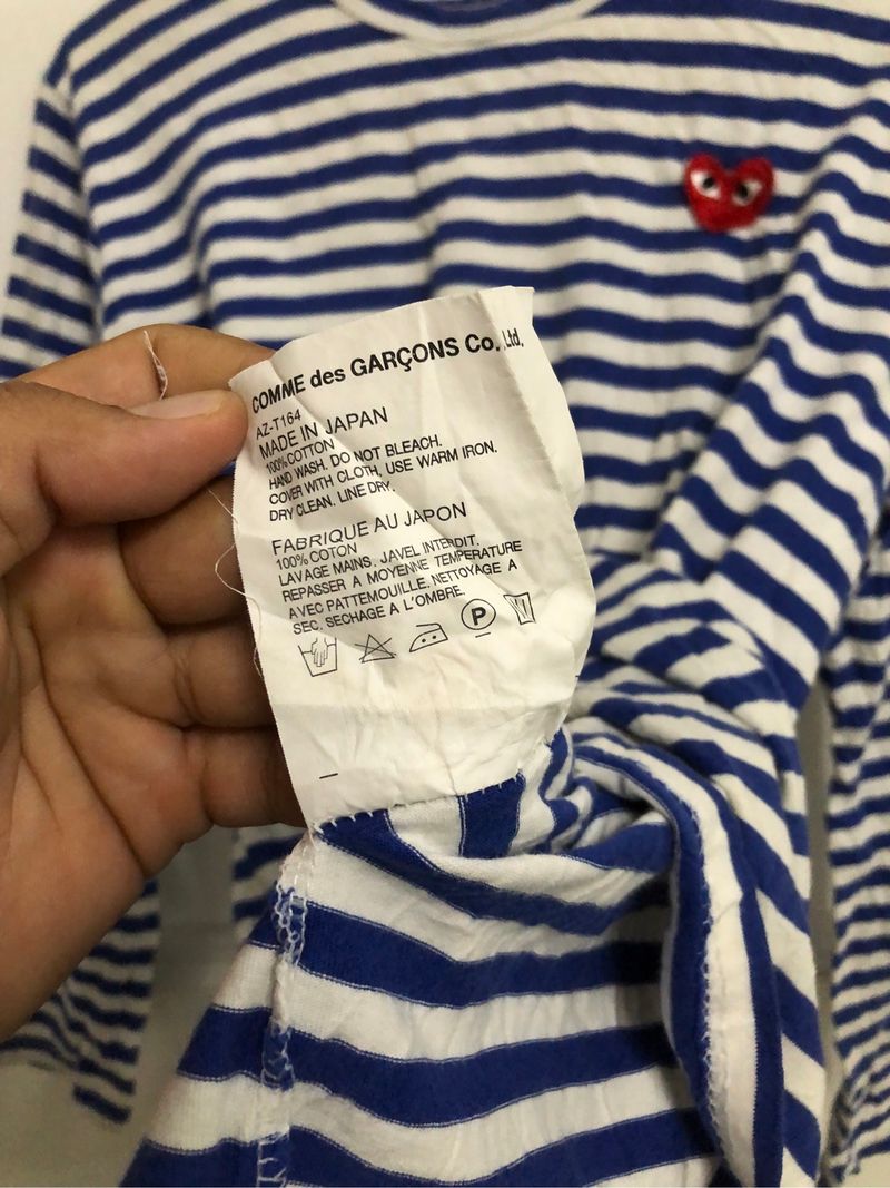 Comme des garcons play striped longsleeve, foto 8