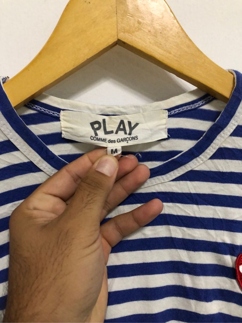 Comme des garcons play striped longsleeve, foto 5