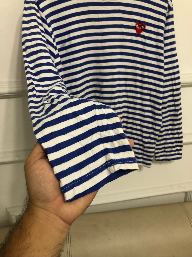 Comme des garcons play striped longsleeve, foto 3