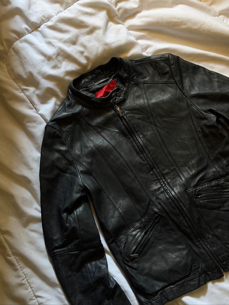 Leather jacket jaket kulit domba, foto 2