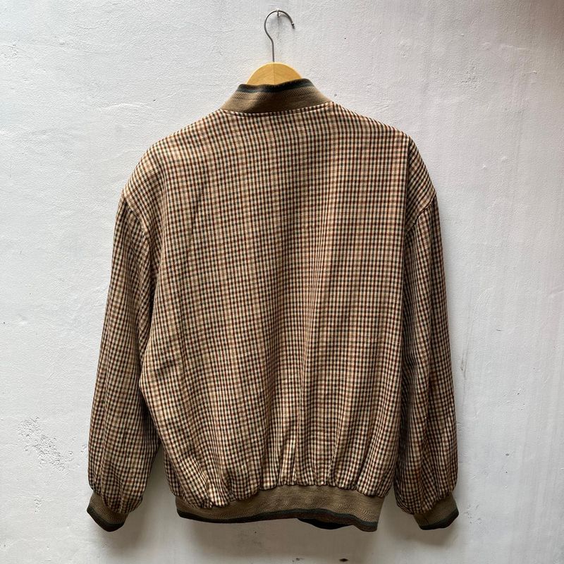 BOMBER JACKET NOIR BLANC TARTAN TEBAL ORIGINAL, foto 3