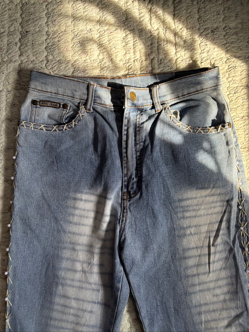 vintage flare jeans pearl, foto 3