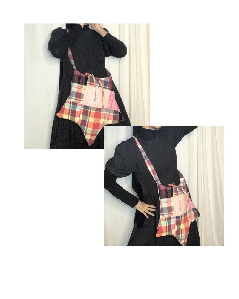 Candy Plaid Upcycled Star Bag, foto 2