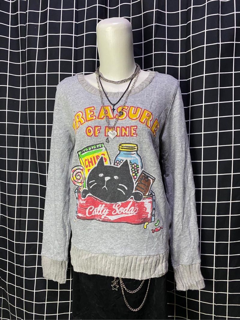 y2k listen heartbeat sweatshirt, foto 2