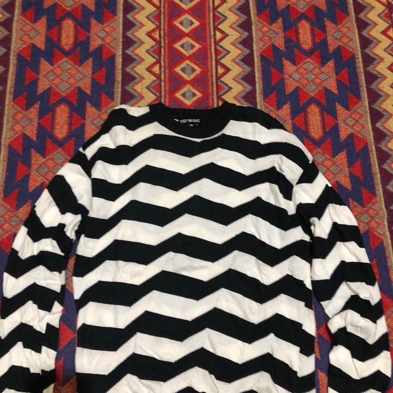 Issey miyake zigzag stripe chevron knit, foto 2