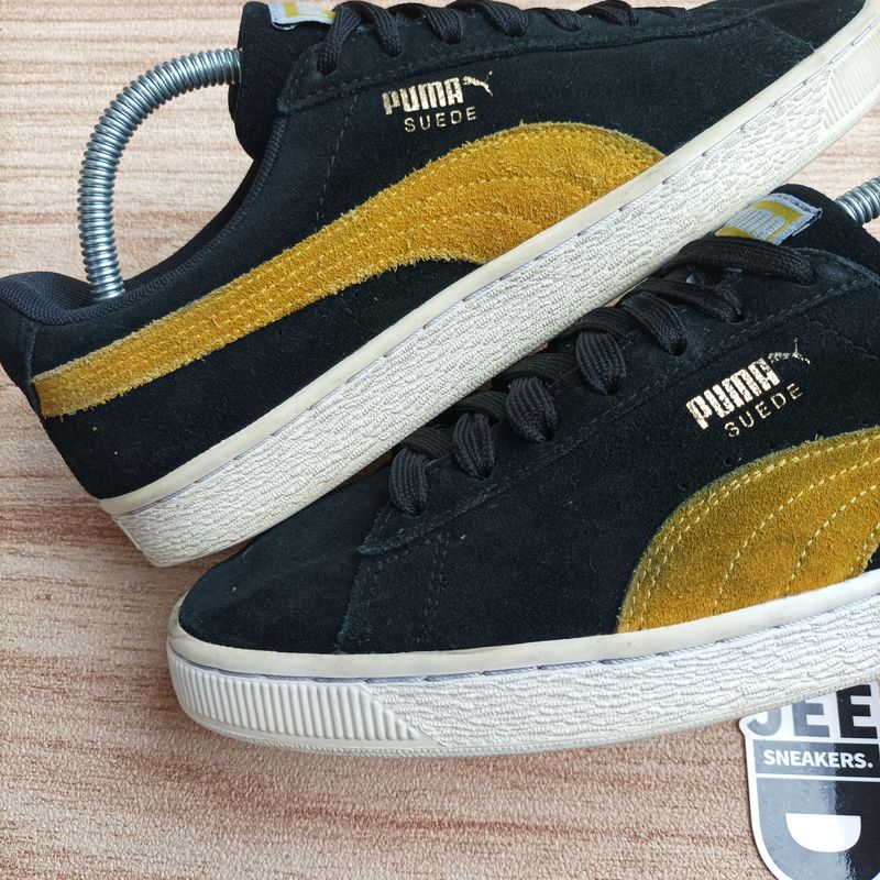 Puma Emo Casual Sneakers Pria black yellow, foto 2