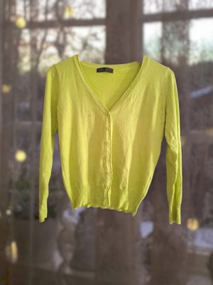 Zara green lemon cardigan
