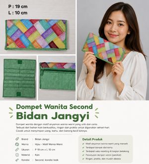 Dompet Wanita Second Motif Colorful – Lipat Panjang