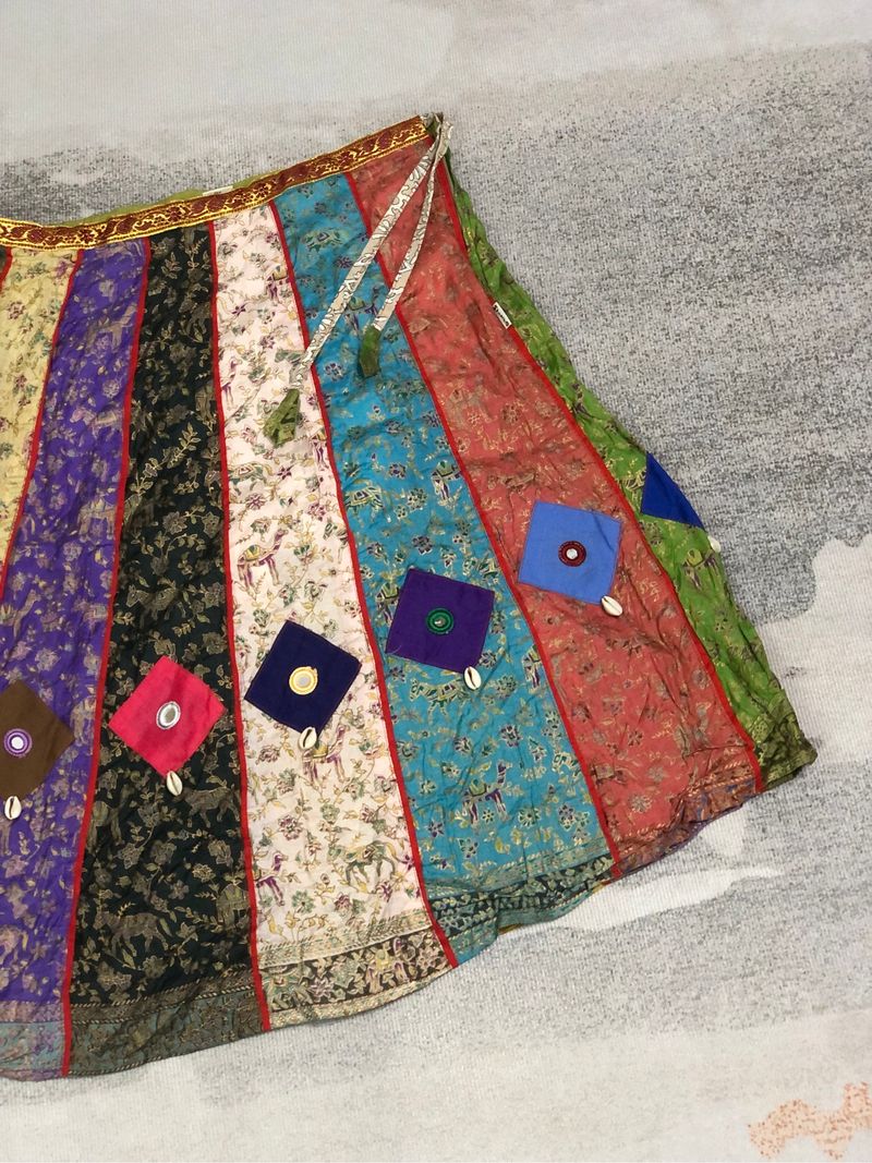 Y2K vintage mitra patchwork skirts, foto 3