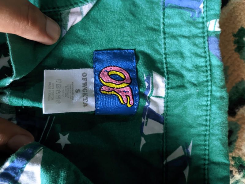 Odd future green sinking boat woven shirt, foto 5