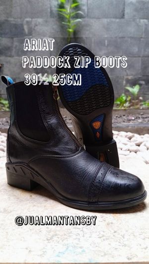 ARIAT Paddock Zipper Black Boots Made In China