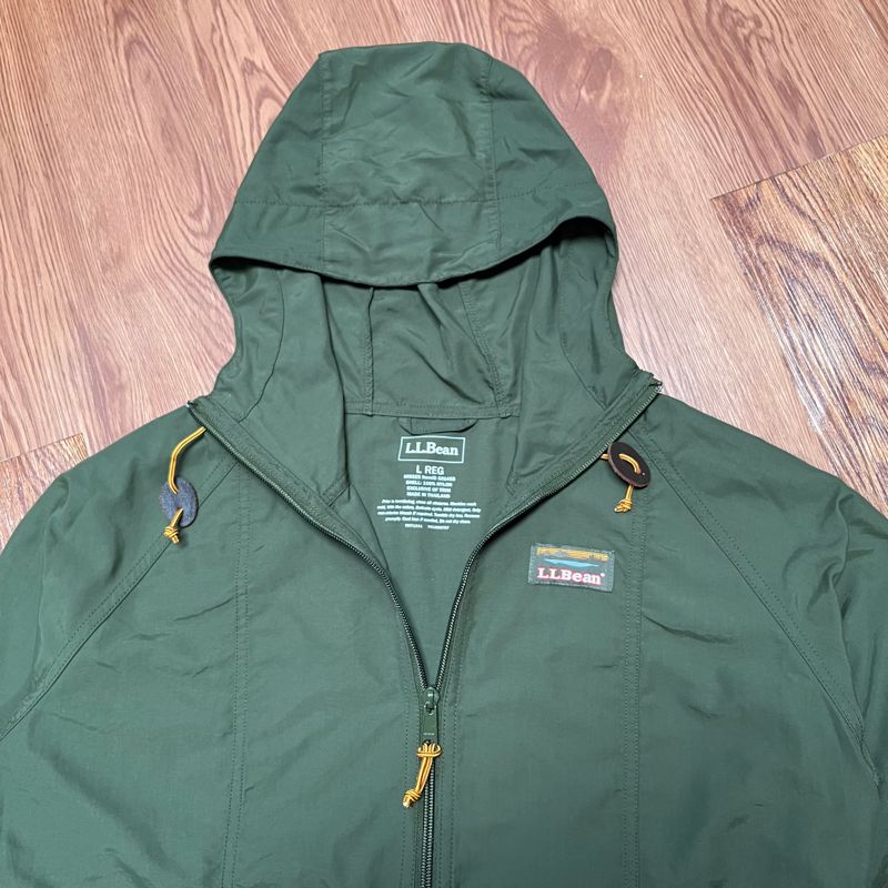 L.L Bean anorak jacket windbreaker halfzip hooded, foto 4