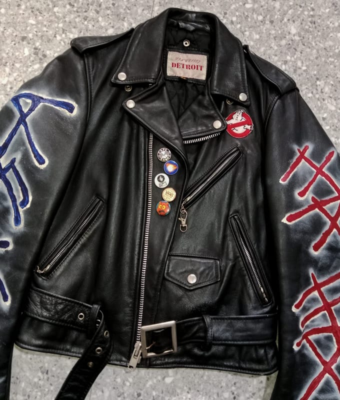 Jaket kulit Ramones Rebel, foto 2