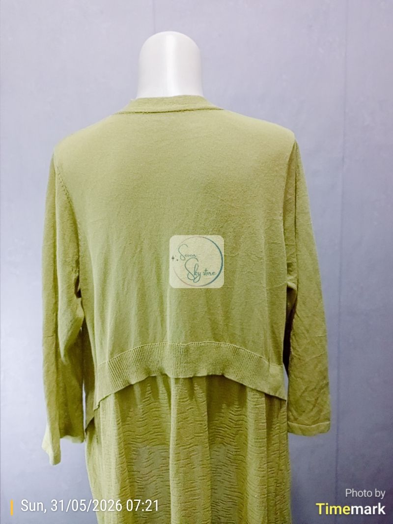 Outer rajut olive, foto 3