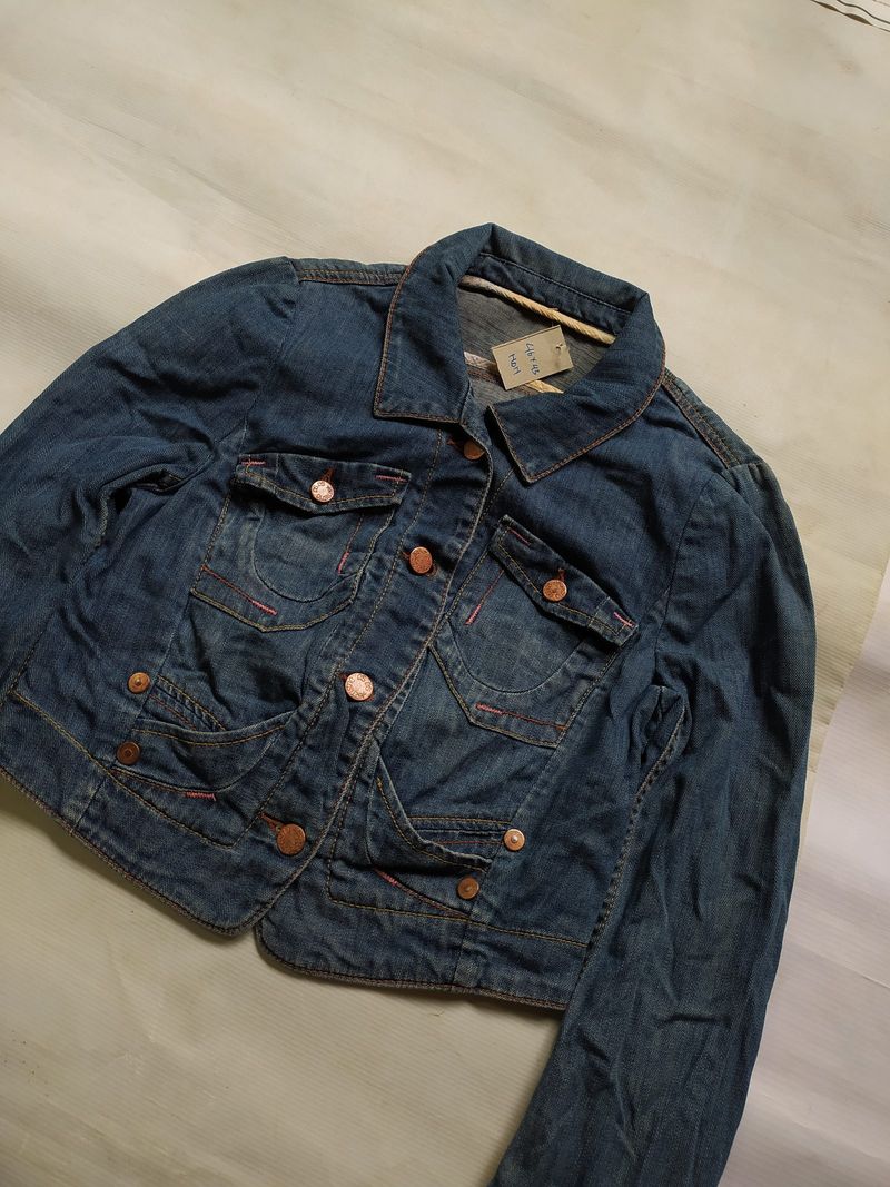 SJ Artistic Croped Denim Jacket Outer, foto 2