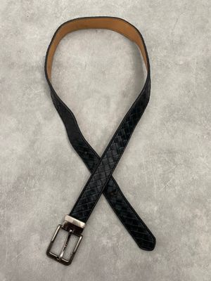 Black quilted belt