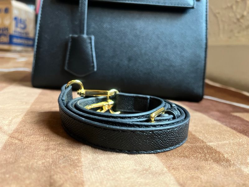 Tas Mini Kelly Black Leather, foto 3
