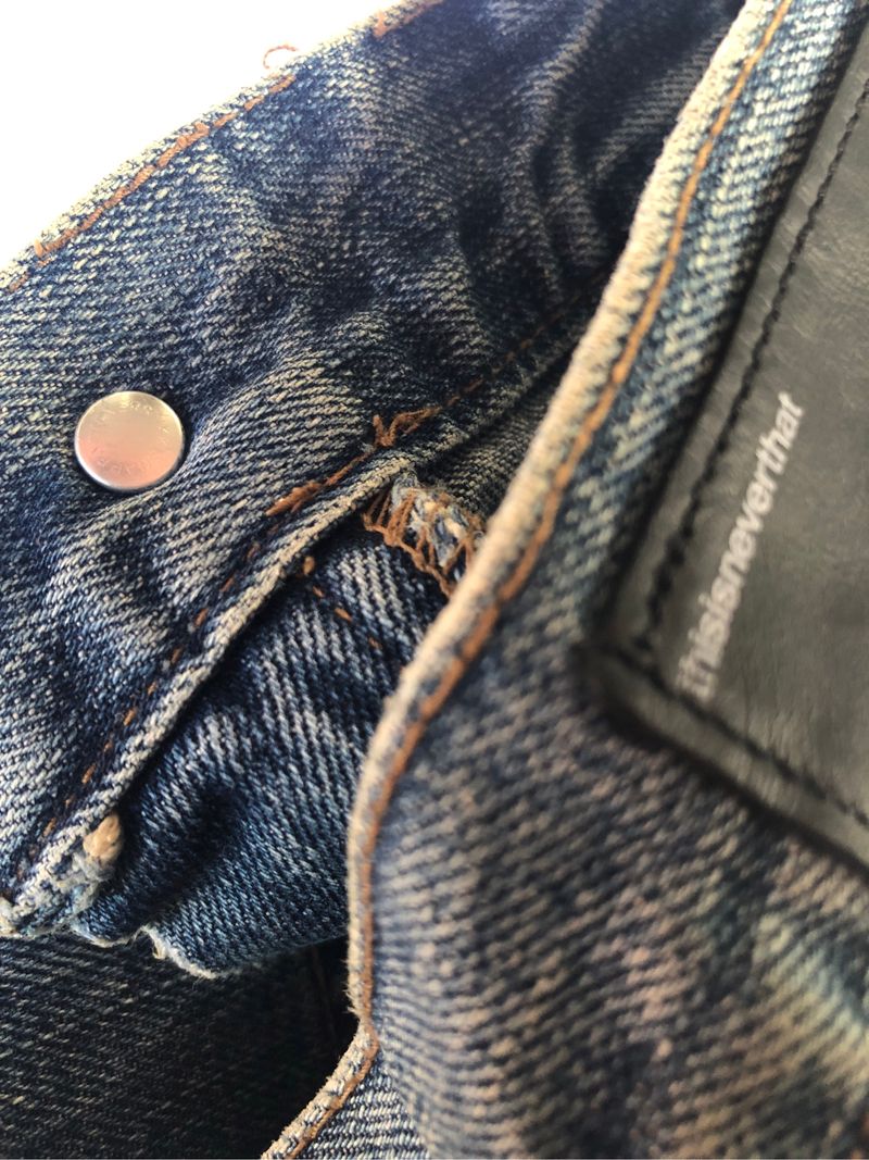 Thisisneverrhat Jeans Open Knee Ripped Jeans, foto 8