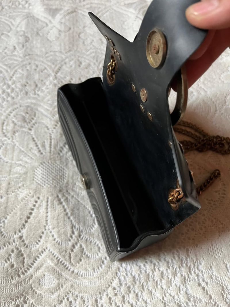 Heart Black Stud Mini Jelly Shoulder Bag, foto 4