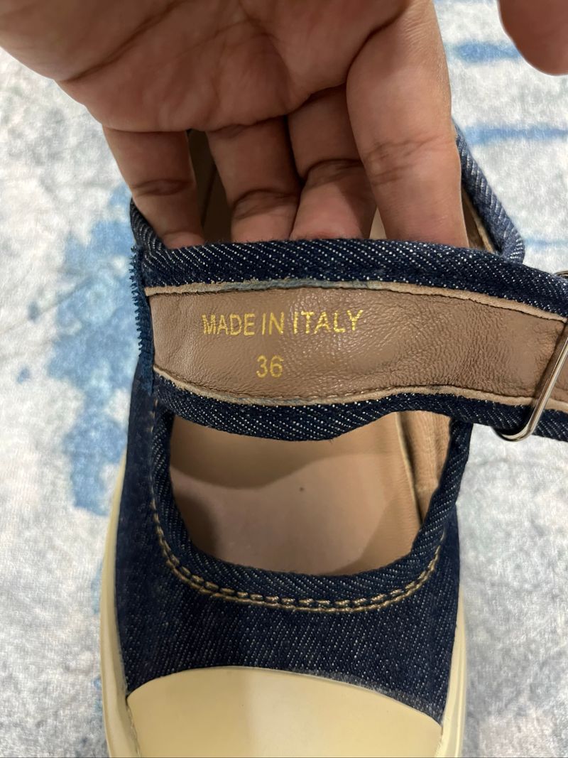 Marni pablo denim mary jane trainers, foto 7