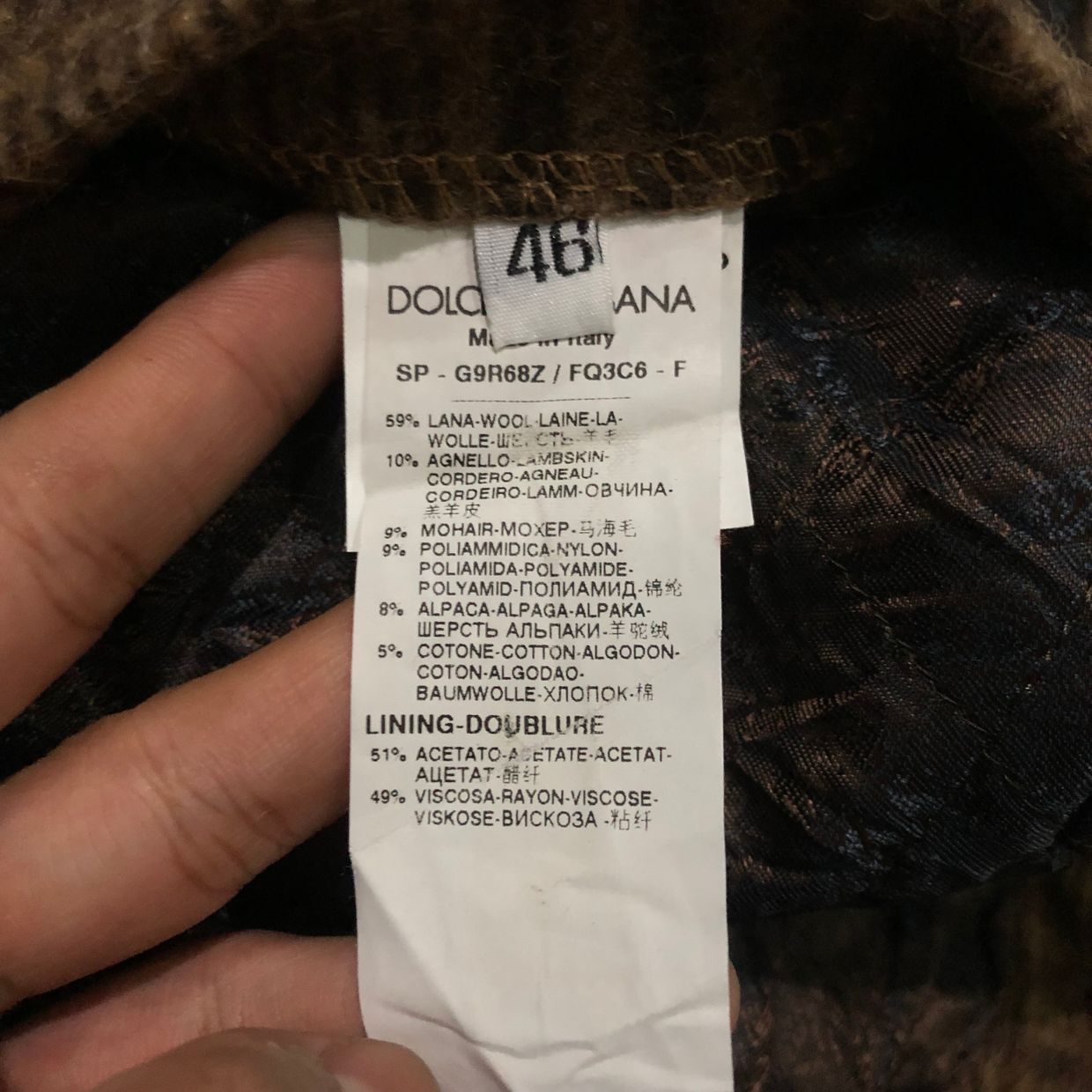 Dolce Gabbana Wool Jacket Fit M, foto 6